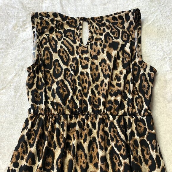 Leopard Animal Print Sleeveless Dress Size Large - Picture 5 of 12